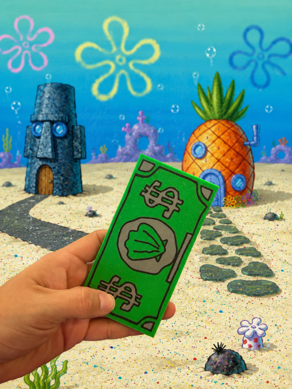 Dólar de Bob esponja Pago sin contacto