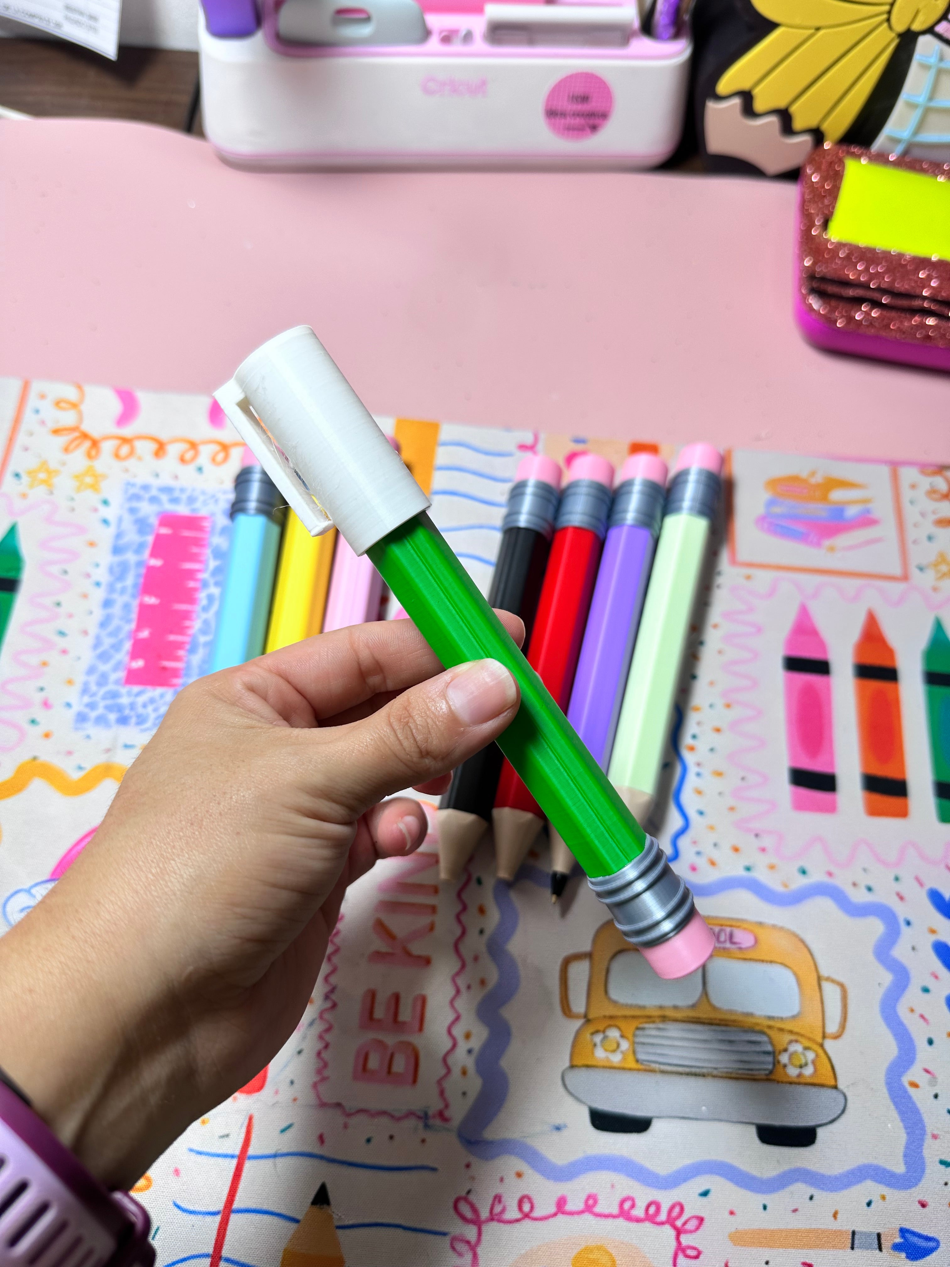 Bolígrafo Lápiz gigante ✏️ PARA BOLÍGRAFOS MARCA AZOR PIN POINT 0.7 mm -INCLUYE TAPA-