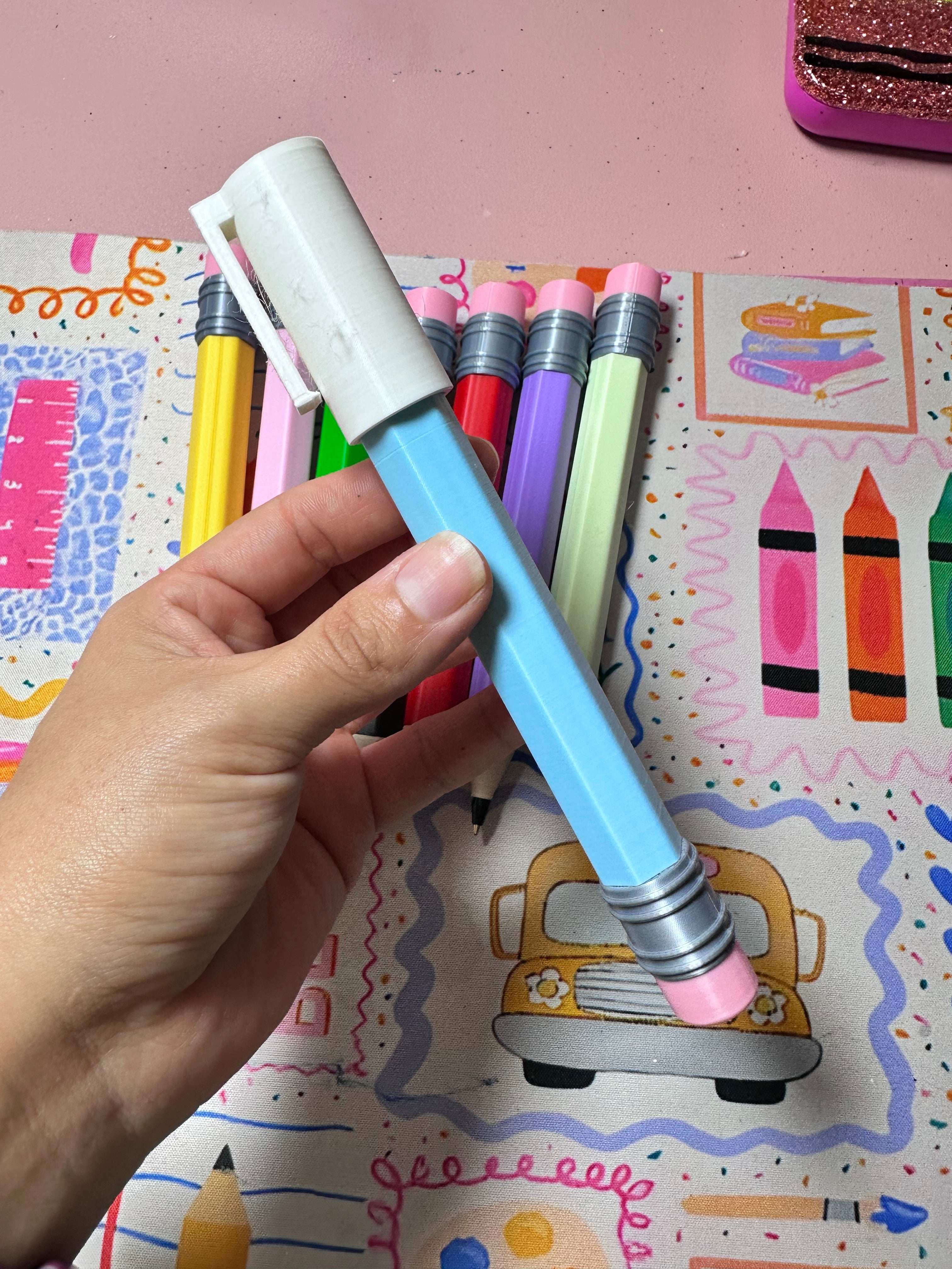 Bolígrafo Lápiz gigante ✏️ PARA BOLÍGRAFOS MARCA AZOR PIN POINT 0.7 mm -INCLUYE TAPA-
