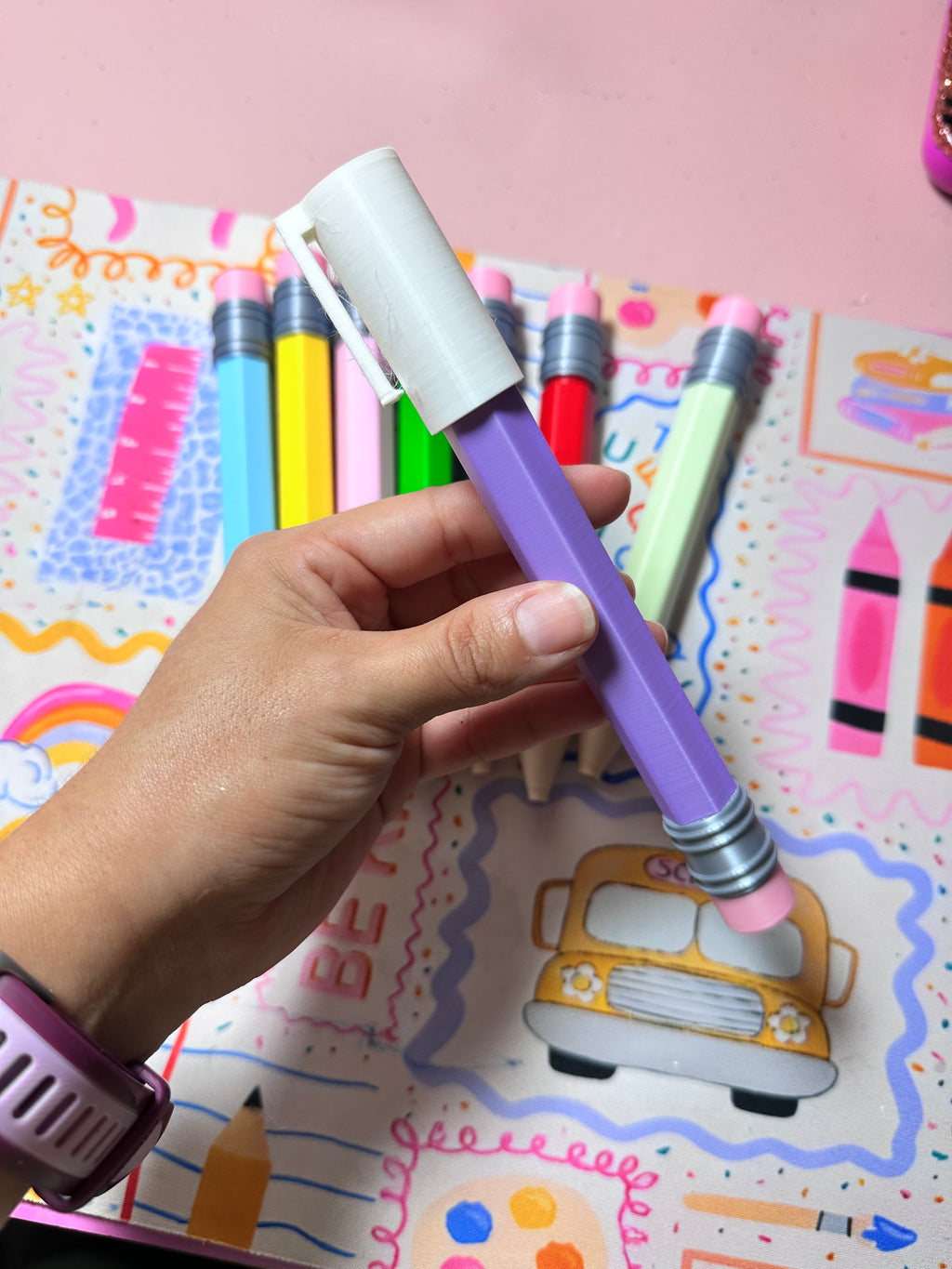 Bolígrafo Lápiz gigante ✏️ PARA BOLÍGRAFOS MARCA AZOR PIN POINT 0.7 mm -INCLUYE TAPA-