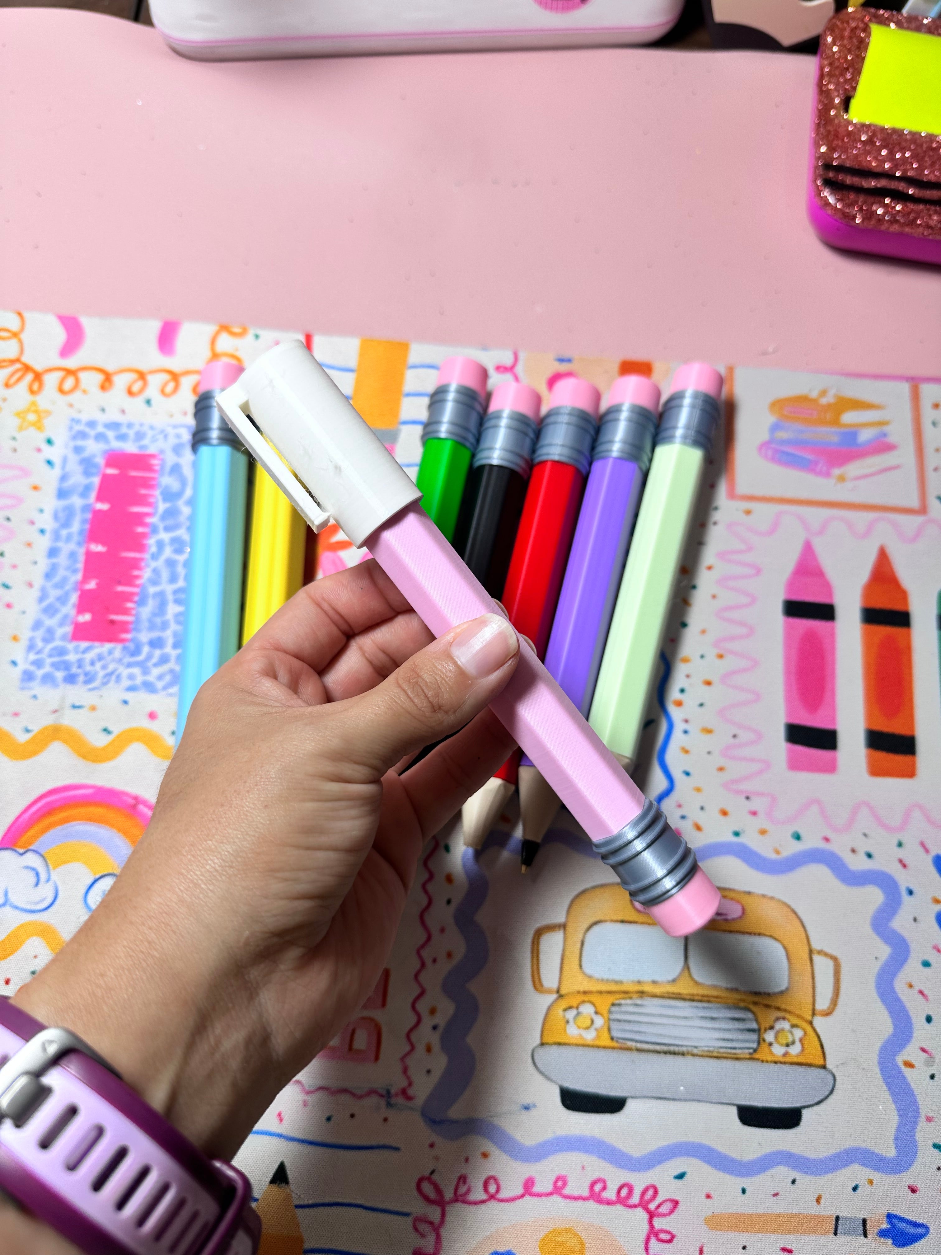 Bolígrafo Lápiz gigante ✏️ PARA BOLÍGRAFOS MARCA AZOR PIN POINT 0.7 mm -INCLUYE TAPA-