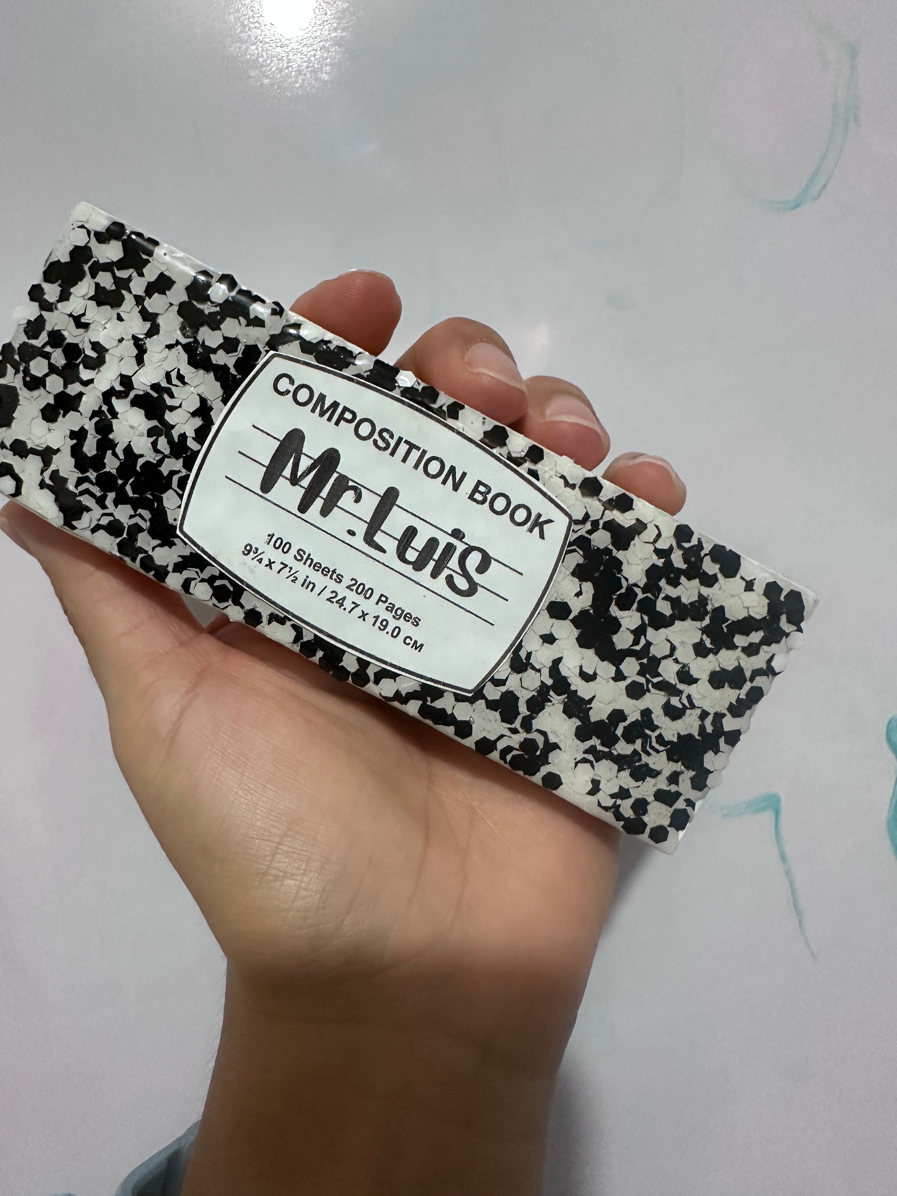 Borrador de pizarrón Modelo Composition Book 📓