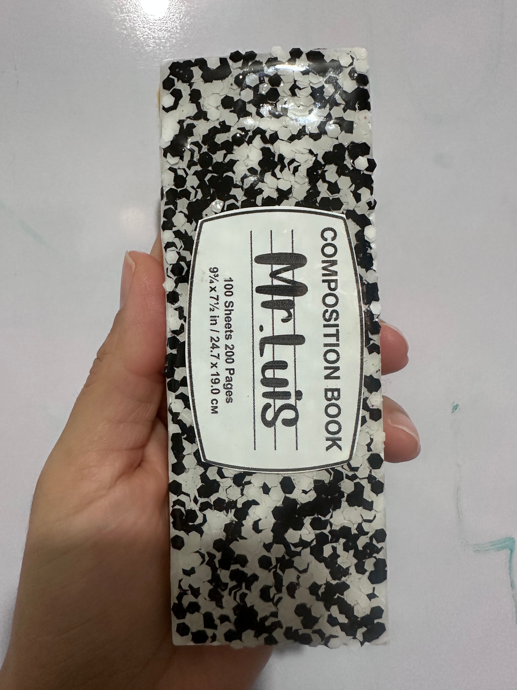 Borrador de pizarrón Modelo Composition Book 📓