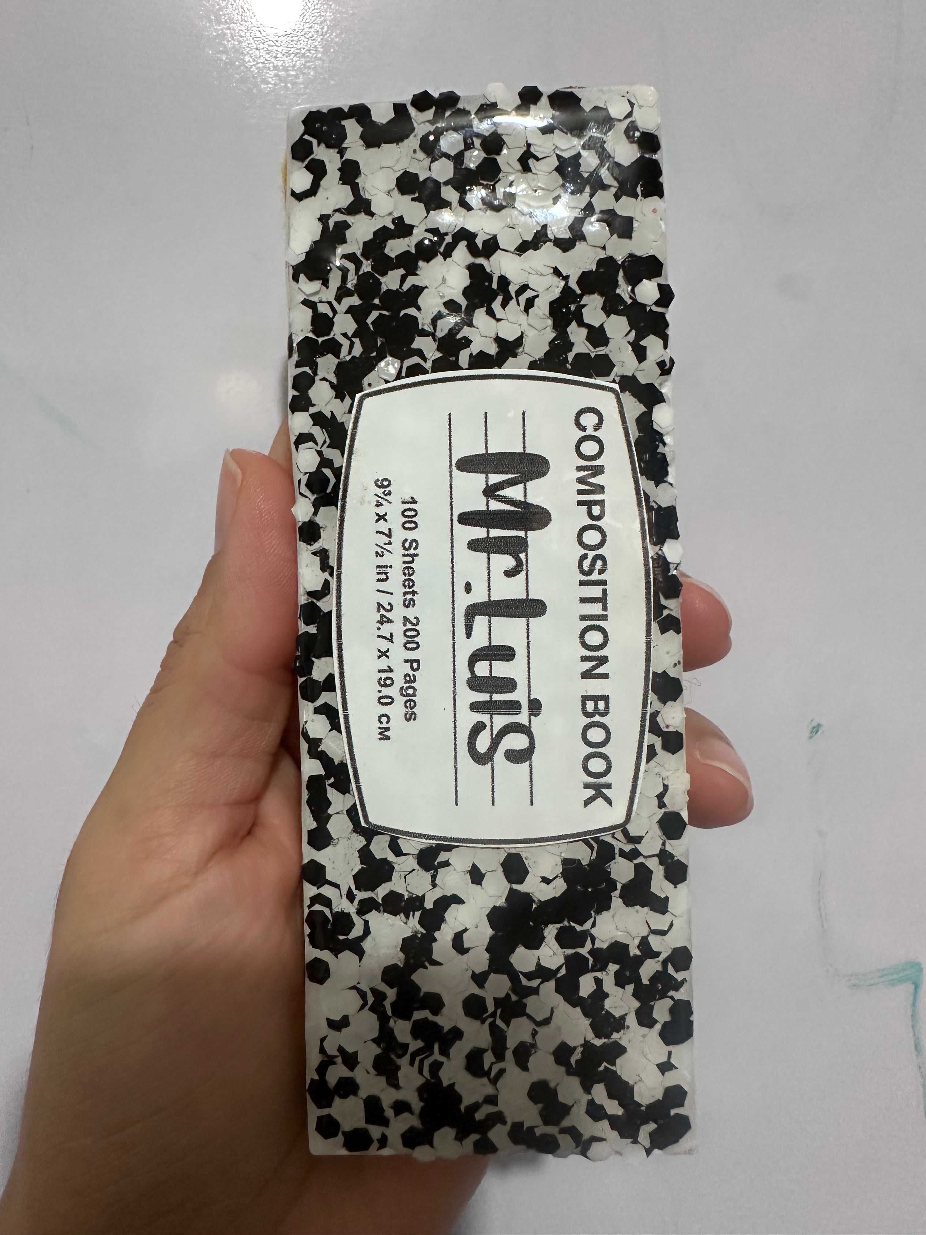 Borrador de pizarrón Modelo Composition Book 📓