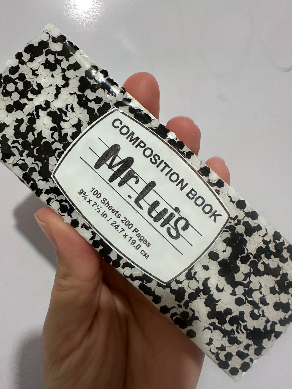 Borrador de pizarrón Modelo Composition Book 📓